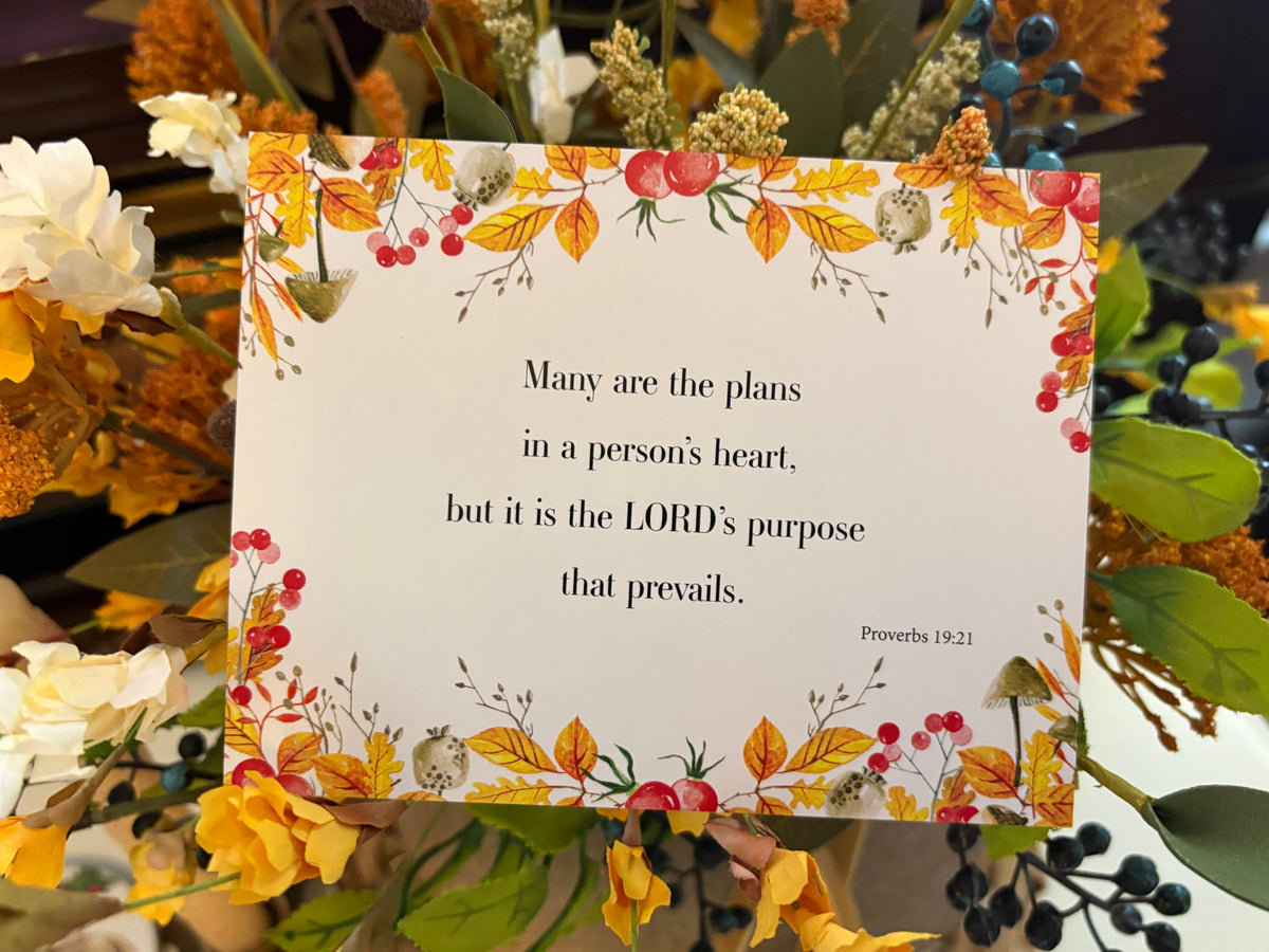 Scripture Note Card Pack in Fall Themes