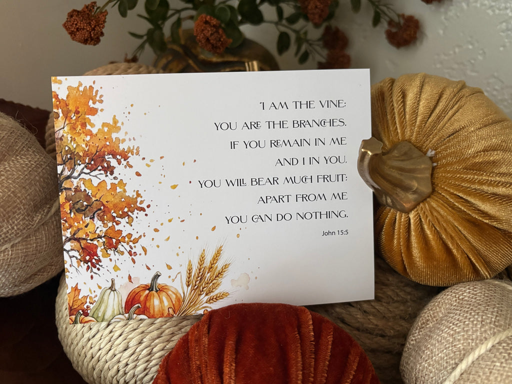 Scripture Note Card Pack in Fall Themes